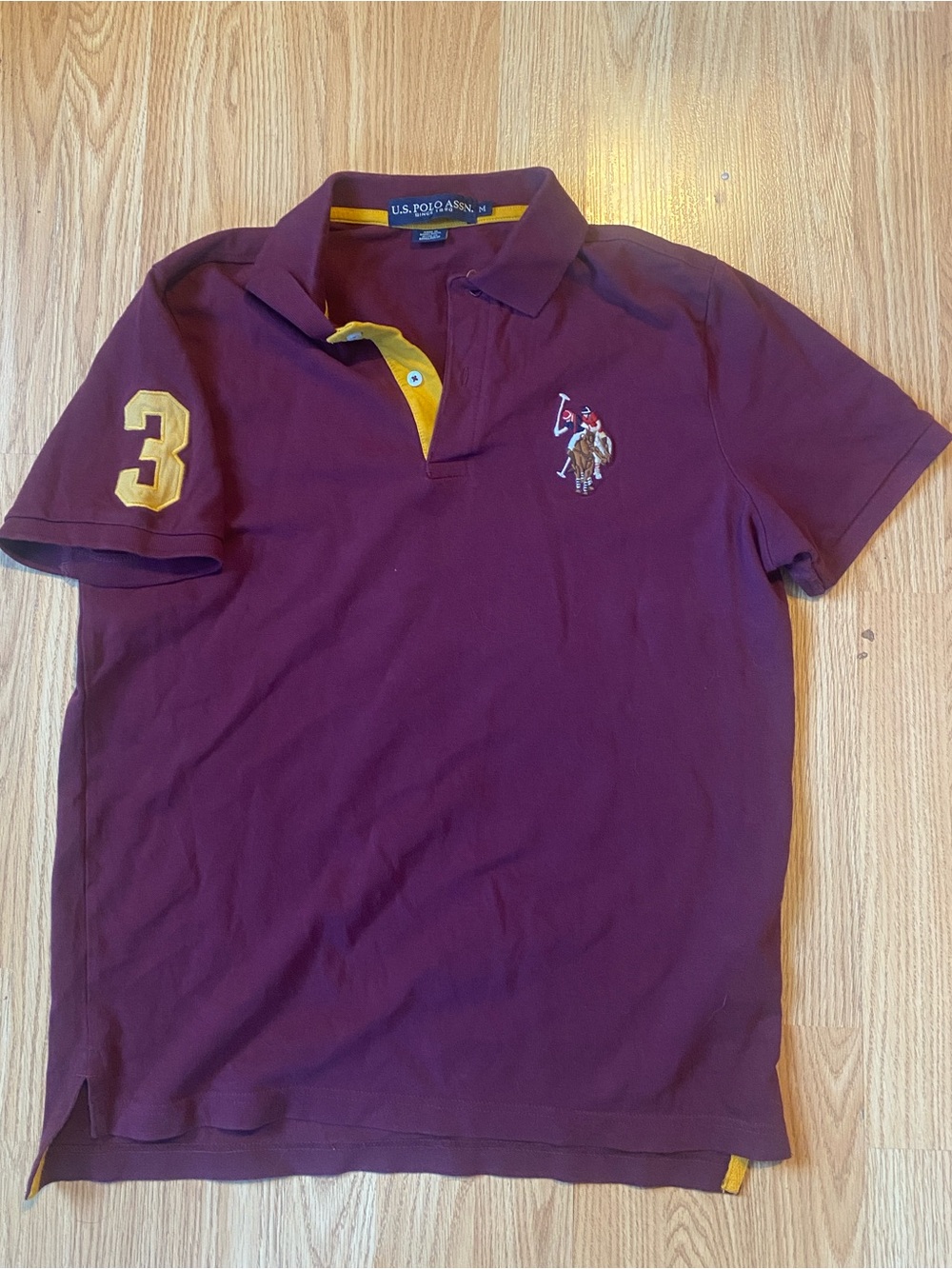 U.S Polo Assn. Men’s M Big Pony Maroon Polo Shirt